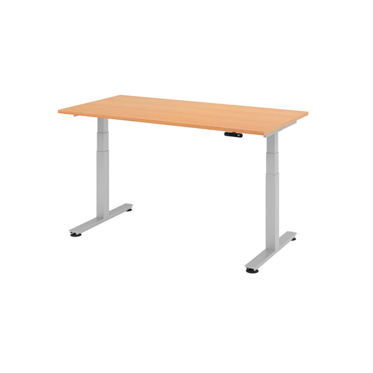 Hammerbacher Schreibtisch Maße: 1.600 x 630-1.270 x 800 mm (B x H x T) Holz buche