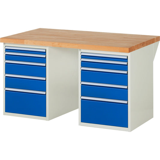 RAU Werkbank 7000 1.500 x 890 x 900 mm (B x H x T) enzianblau lichtgrau