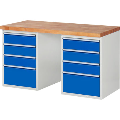 RAU Werkbank 7000 1.500 x 890 x 700 mm (B x H x T) enzianblau lichtgrau
