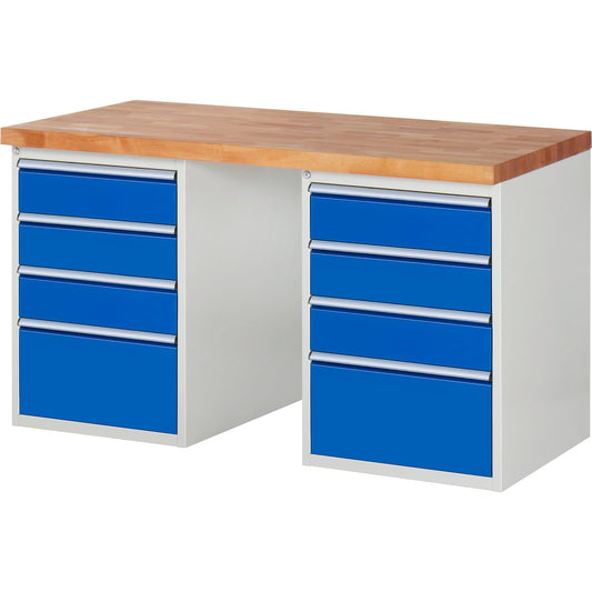 RAU Werkbank 7000 1.500 x 890 x 700 mm (B x H x T) enzianblau lichtgrau