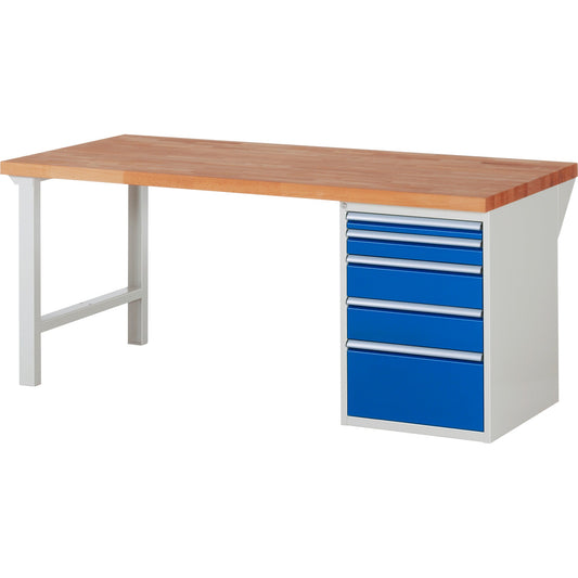 RAU Werkbank 7000 2.000 x 890 x 900 mm (B x H x T) enzianblau lichtgrau