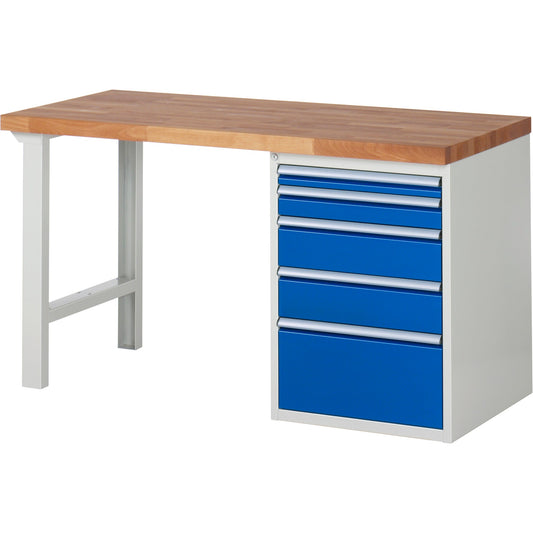 RAU Werkbank 7000 1.500 x 890 x 700 mm (B x H x T) enzianblau lichtgrau