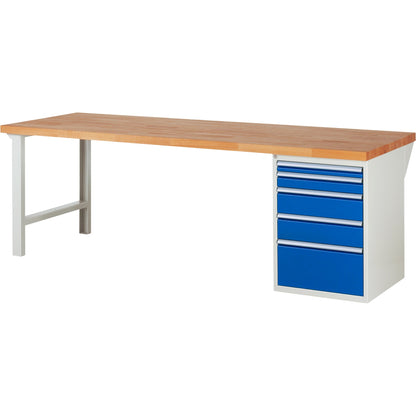RAU Werkbank 7000 2.500 x 890 x 900 mm (B x H x T) enzianblau lichtgrau