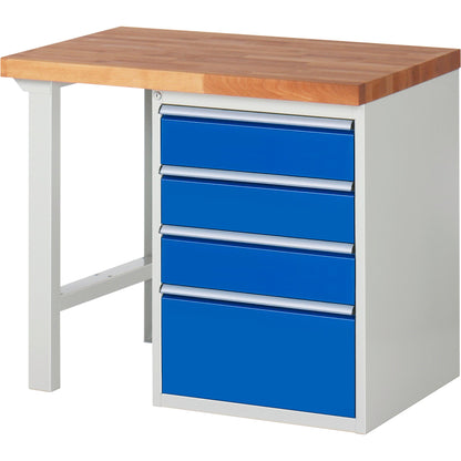 RAU Werkbank 7000 1.000 x 890 x 700 mm (B x H x T) enzianblau lichtgrau