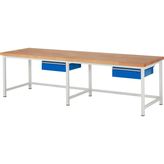 RAU Werkbank 8000 3.000 x 840-1.040 x 900 mm (B x H x T) enzianblau