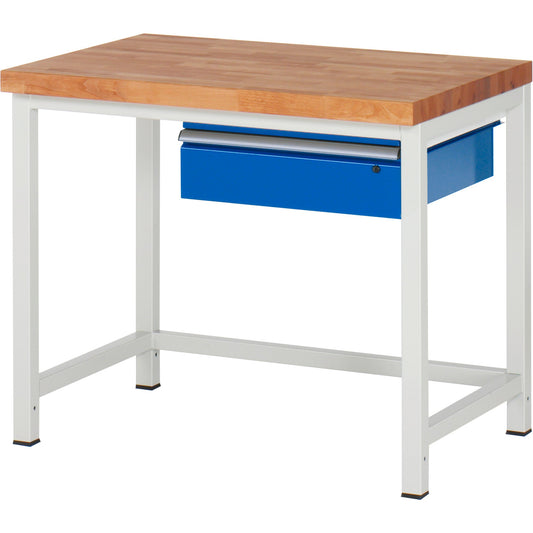RAU Werkbank 8000 1.000 x 840-1.040 x 700 mm (B x H x T) enzianblau
