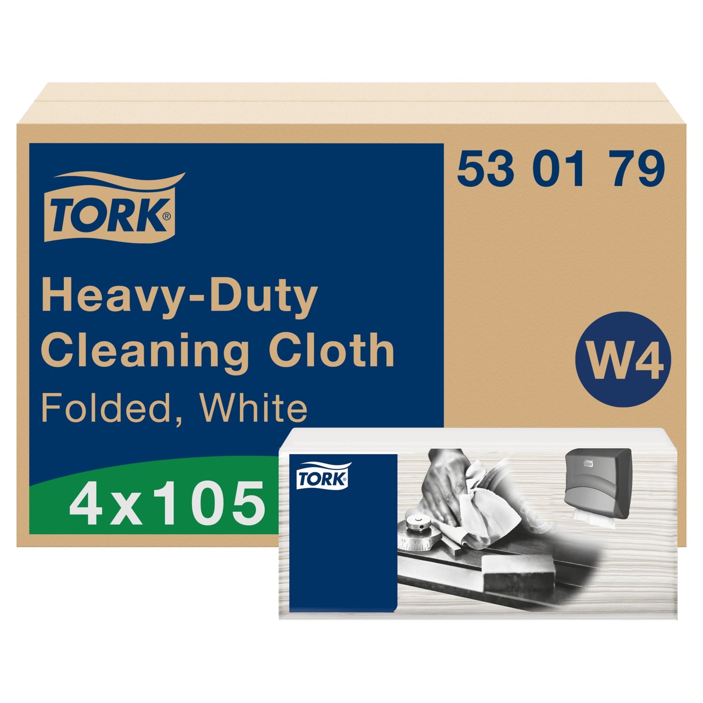 Tork Wischtücher Extra Stark 35,5 x 10,5 cm (B x L) Papier weiß 105 St./Pack.