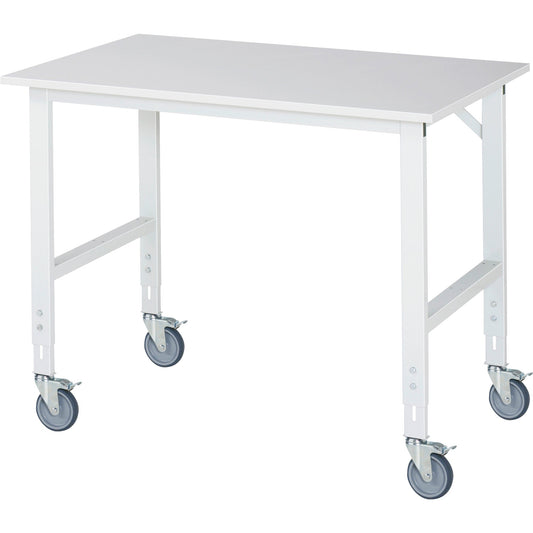 RAU Arbeitstisch Tom 1.250 x 910-1.230 x 800 mm (B x H x T) lichtgrau
