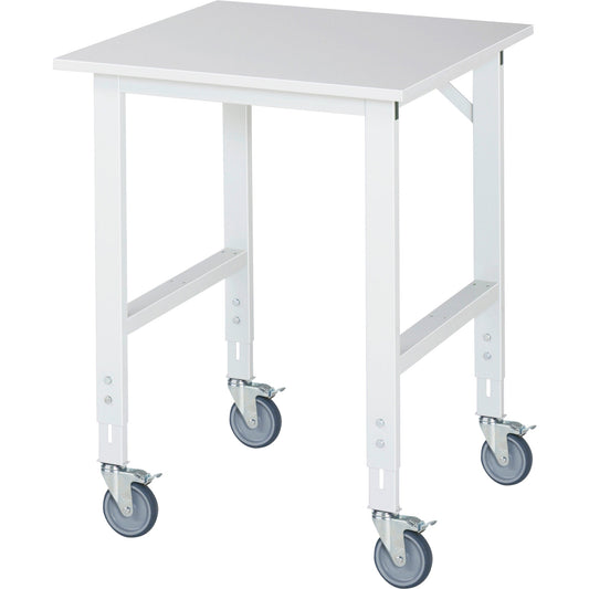 RAU Arbeitstisch Tom 750 x 910-1.230 x 800 mm (B x H x T) lichtgrau