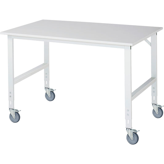 RAU Arbeitstisch Tom 1.500 x 910-1.230 x 1.000 mm (B x H x T) lichtgrau