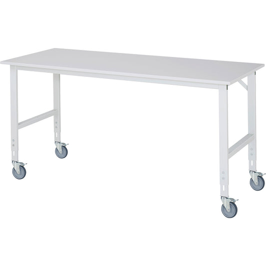 RAU Arbeitstisch Tom 2.000 x 910-1.230 x 800 mm (B x H x T) lichtgrau