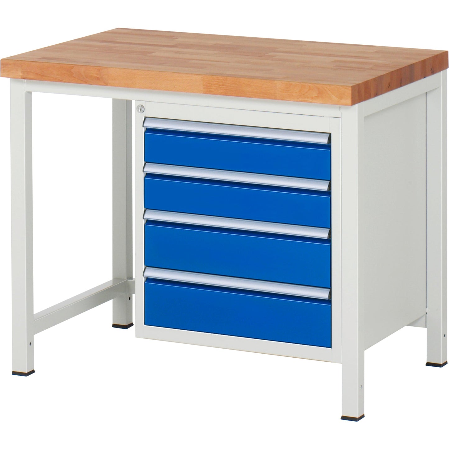 RAU Werkbank 8000 1.000 x 840-1.040 x 700 mm (B x H x T) enzianblau lichtgrau