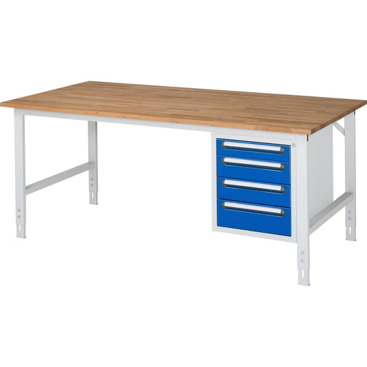 RAU Arbeitstisch Tom 2.000 x 760-1.080 x 1.000 mm (B x H x T)
