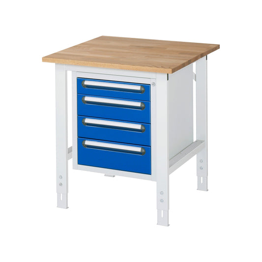 RAU Arbeitstisch Tom 750 x 760-1.080 x 800 mm (B x H x T)
