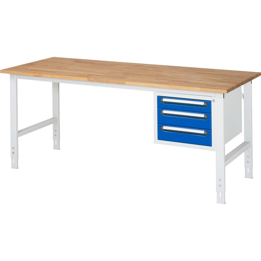 RAU Arbeitstisch Tom 2.000 x 760-1.080 x 800 mm (B x H x T)