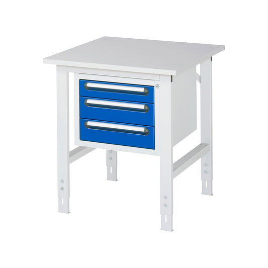 RAU Arbeitstisch Tom 750 x 760-1.080 x 800 mm (B x H x T)