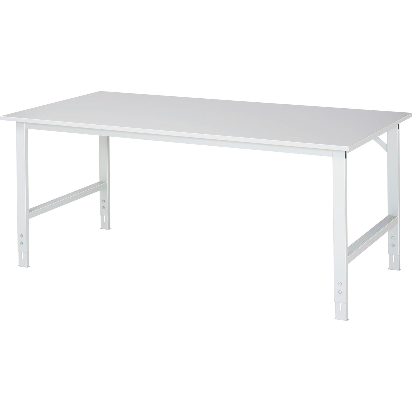 RAU Arbeitstisch Tom 2.000 x 760-1.080 x 1.000 mm (B x H x T) lichtgrau