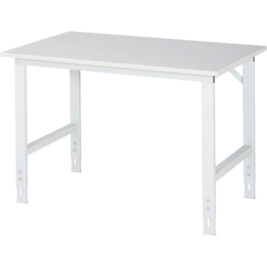 RAU Arbeitstisch Tom 1.250 x 760-1.080 x 800 mm (B x H x T) lichtgrau