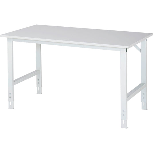 RAU Arbeitstisch Tom 1.500 x 760-1.080 x 800 mm (B x H x T) lichtgrau