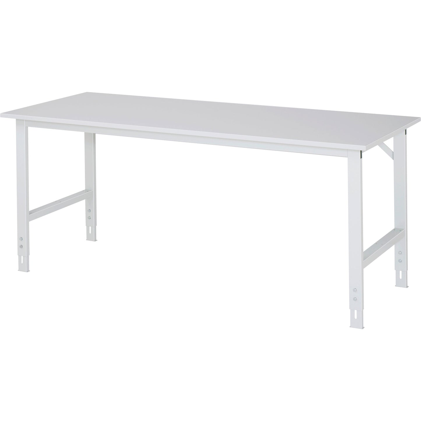 RAU Arbeitstisch Tom 2.000 x 760-1.080 x 800 mm (B x H x T) lichtgrau