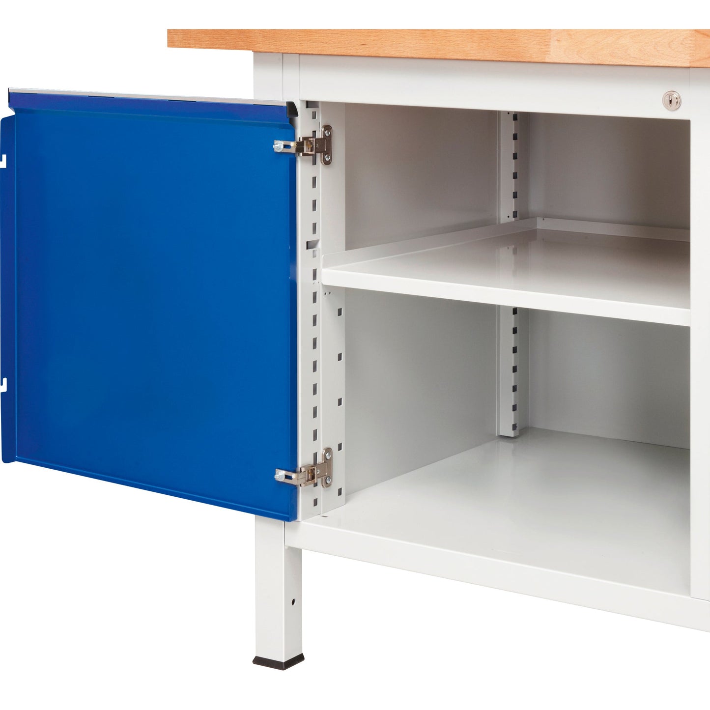 RAU Werkbank 8000 2.500 x 840-1.040 x 700 mm (B x H x T) enzianblau lichtgrau