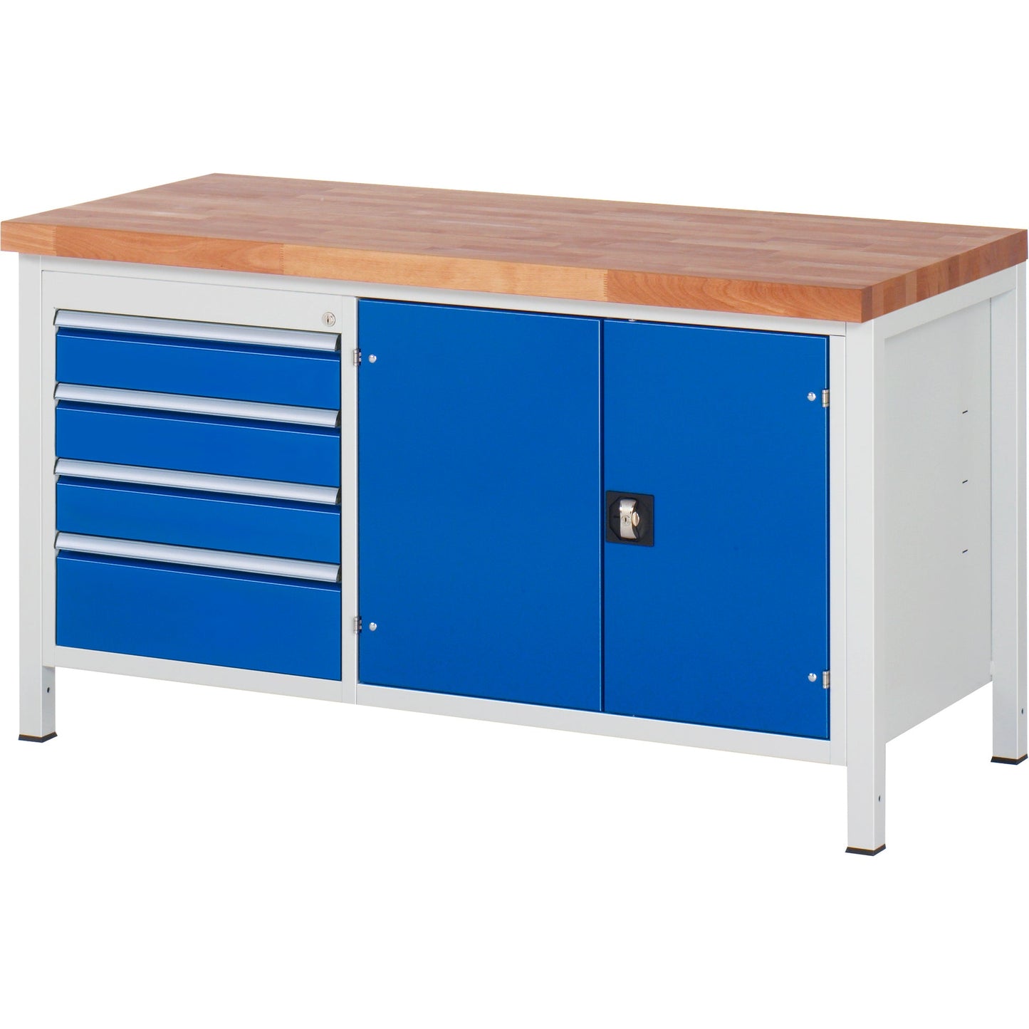 RAU Werkbank 8000 1.500 x 840-1.040 x 700 mm (B x H x T) enzianblau lichtgrau