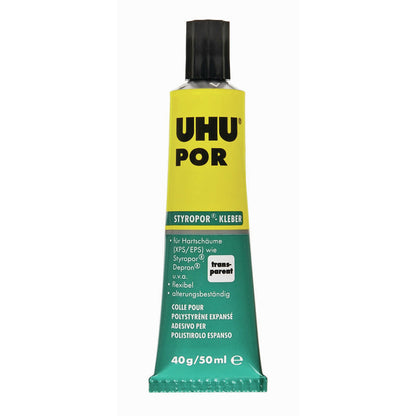 UHU® Styroporkleber POR nicht nachfüllbar nicht auswaschbar transparent 40g 50ml