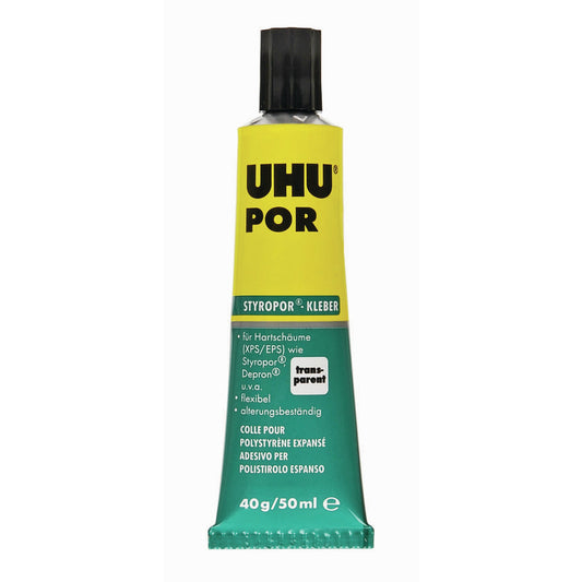 UHU® Styroporkleber POR nicht nachfüllbar nicht auswaschbar transparent 40g 50ml