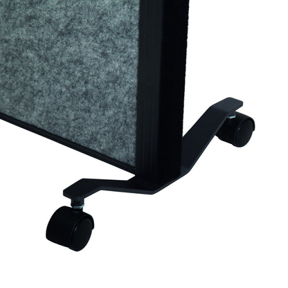 MAUL Stellwand MAULconnecto 100 x 182 cm (B x H) Zweibeinstativ Stahl, 100 % PES-Fasern, 20 % recycelt hellgrau, dunkelgrau