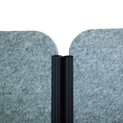 MAUL Stellwand MAULcocoon 100 x 180 cm (B x H) Zweibeinstativ 100 % PES-Fasern, 20 % recycelt dunkelgrau