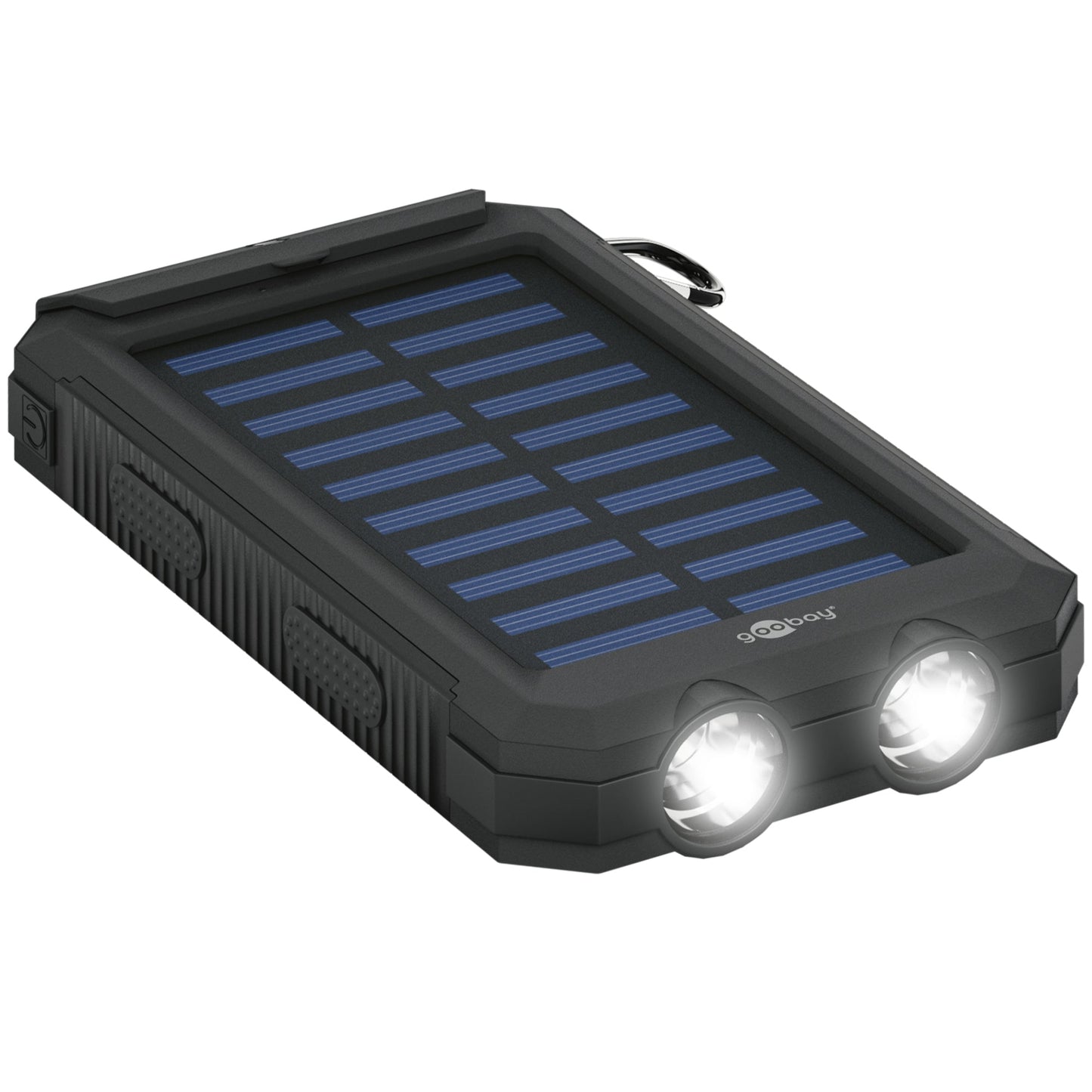 Goobay® Powerbank 8.0 77 x 22 x 140 mm (B x H x T) Micro-USB, 2 x USB-A 2.0 inkl. Ladekabel (50 cm) schwarz