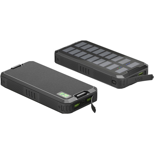 Goobay® Powerbank Slimline Produktverwendung: Smartphone, Tablet, Kopfhörer 86 x 25,5 x 179 mm (B x H x T) Micro-USB, 2 x USB-A 3.0 (QC), USB-C inkl. USB-C-Ladekabel (30 cm) schwarz