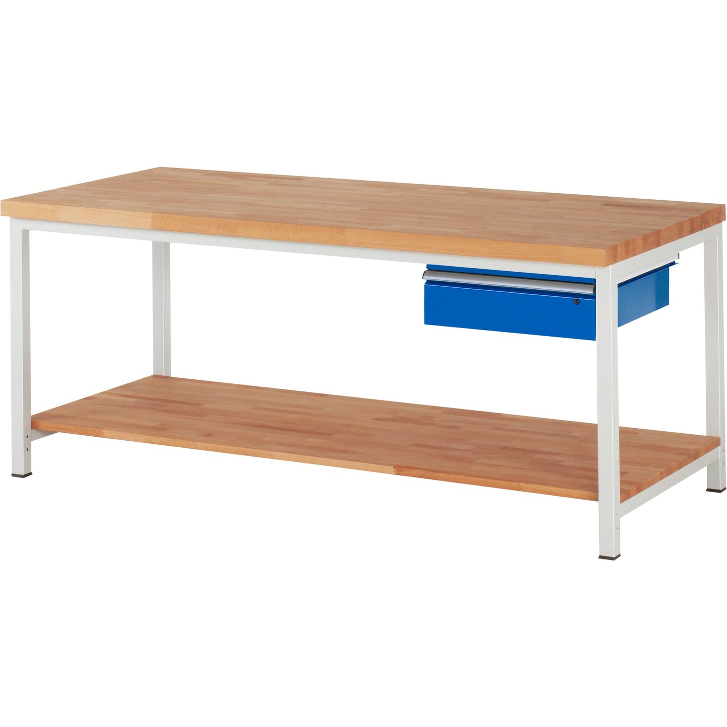 RAU Werkbank 8000 2.000 x 840-1.040 x 900 mm (B x H x T) enzianblau lichtgrau