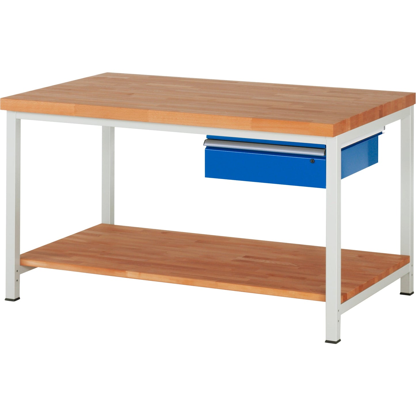 RAU Werkbank 8000 1.500 x 840-1.040 x 900 mm (B x H x T) enzianblau lichtgrau