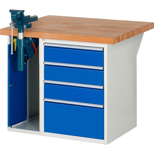 RAU Werkbank 7000 1.000 x 890 x 900 mm (B x H x T) enzianblau lichtgrau