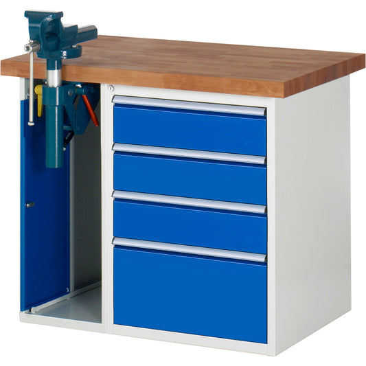 RAU Werkbank 7000 1.000 x 890 x 700 mm (B x H x T) enzianblau lichtgrau