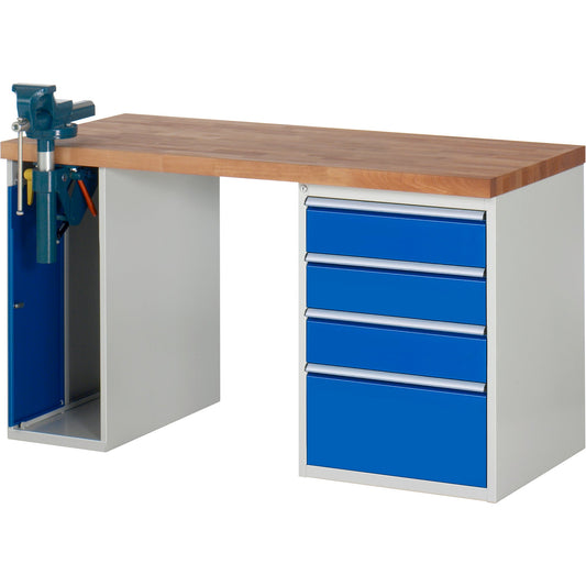 RAU Werkbank 7000 1.500 x 890 x 700 mm (B x H x T) enzianblau lichtgrau
