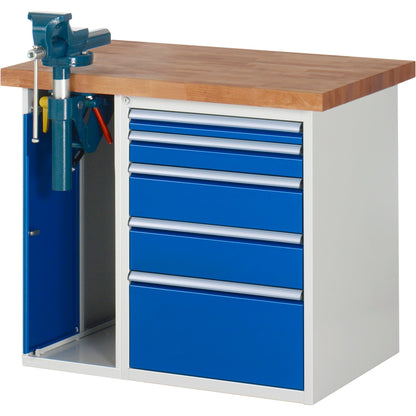 RAU Werkbank 7000 1.000 x 890 x 700 mm (B x H x T) enzianblau lichtgrau