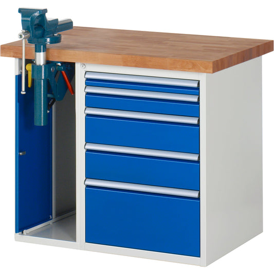 RAU Werkbank 7000 1.000 x 890 x 700 mm (B x H x T) enzianblau lichtgrau