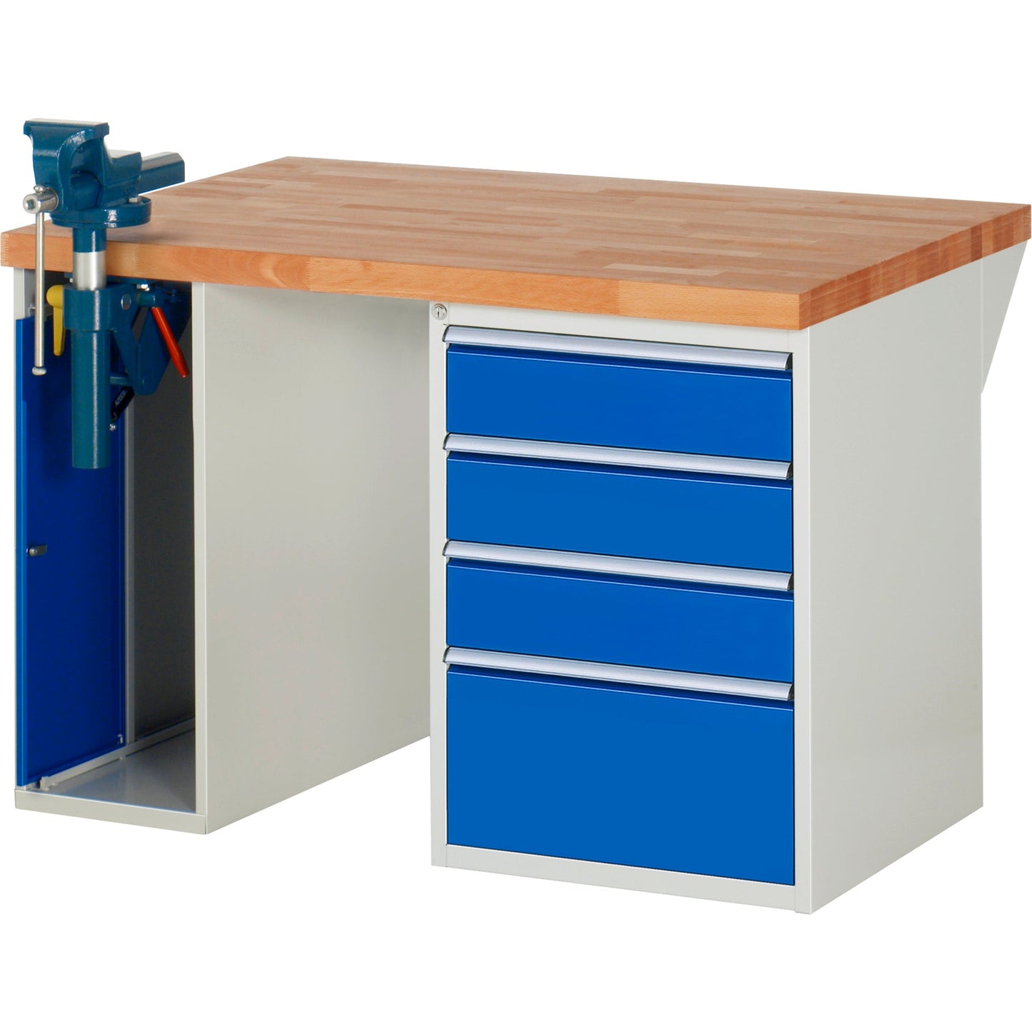 RAU Werkbank 7000 1.250 x 890 x 900 mm (B x H x T) enzianblau lichtgrau