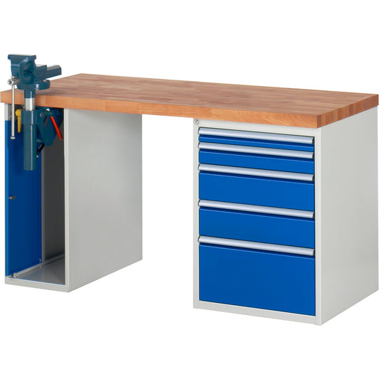 RAU Werkbank 7000 1.500 x 890 x 700 mm (B x H x T) enzianblau lichtgrau