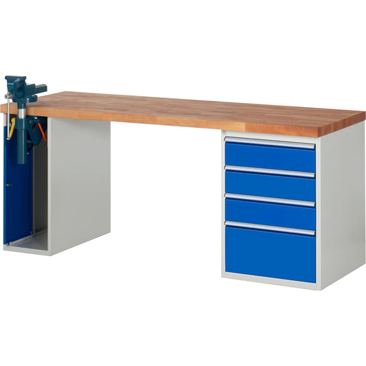 RAU Werkbank 7000 2.000 x 890 x 700 mm (B x H x T) enzianblau lichtgrau