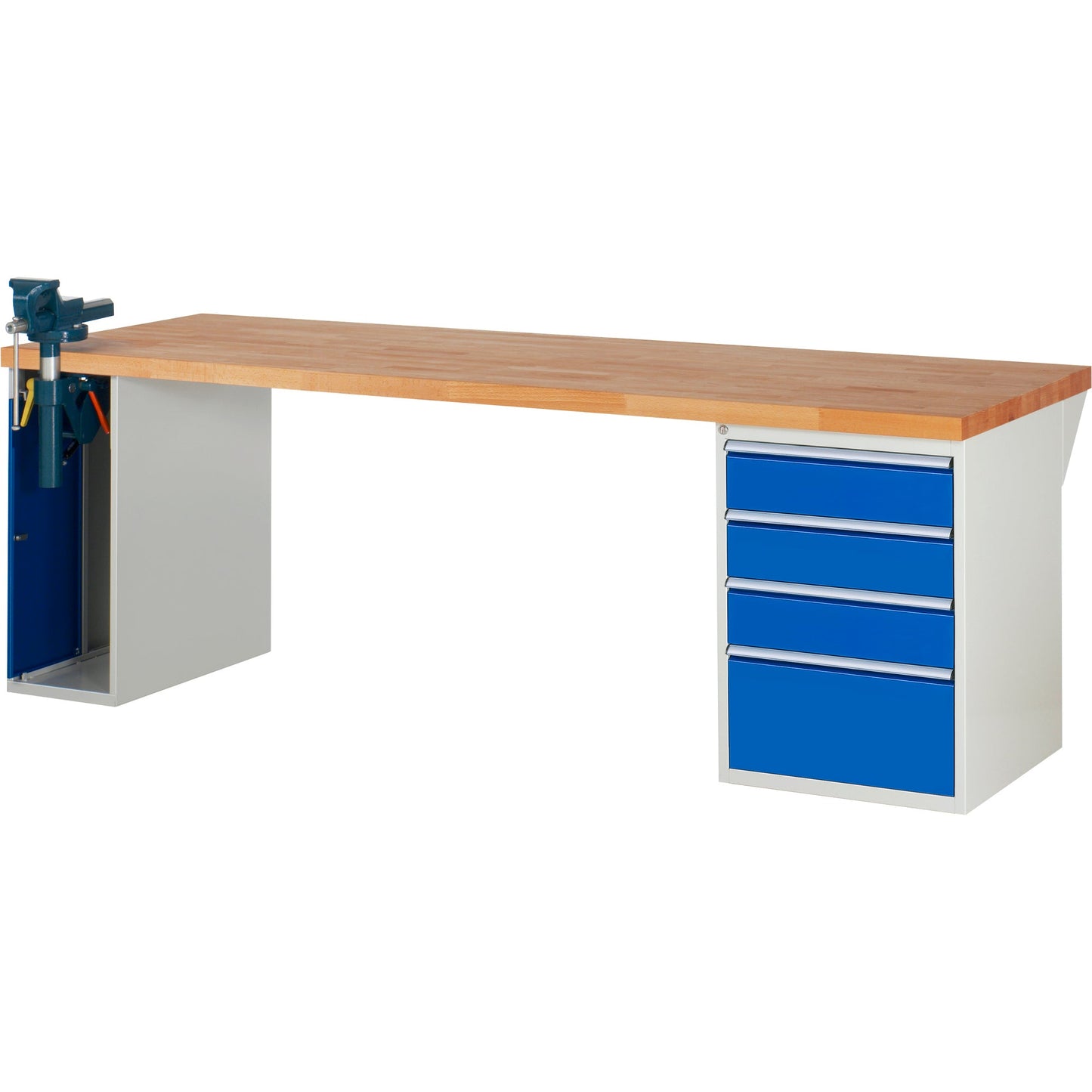 RAU Werkbank 7000 2.500 x 890 x 900 mm (B x H x T) enzianblau lichtgrau