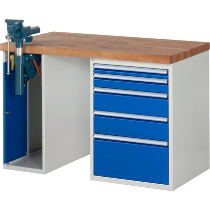 RAU Werkbank 7000 1.250 x 890 x 700 mm (B x H x T) enzianblau lichtgrau