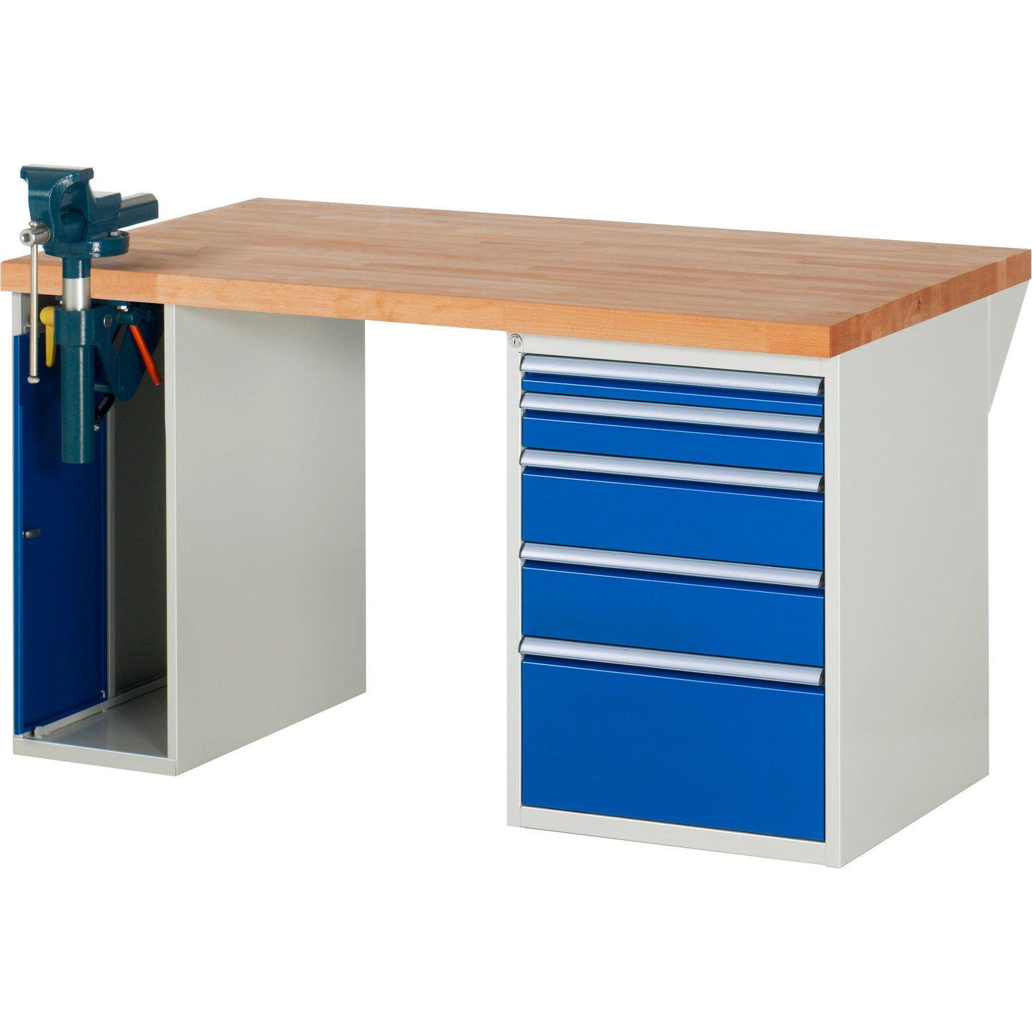 RAU Werkbank 7000 1.500 x 890 x 900 mm (B x H x T) enzianblau lichtgrau