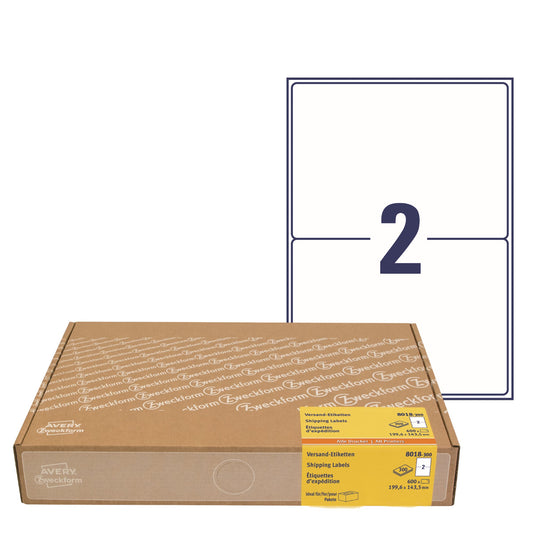 Avery Zweckform Adressetikett 199,6 x 143,5 mm (B x H) Papier weiß 600 Etik./Pack.