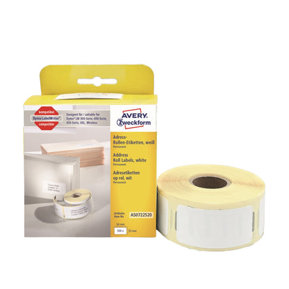 Avery Zweckform Adressetikett 25 x 54 mm (B x H) Papier weiß 500 Etik./Rl.
