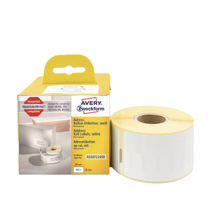 Avery Zweckform Adressetikett 36 x 89 mm (B x H) Papier weiß 260 Etik./Rl.