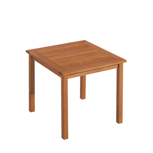 memo Gartentisch Solano 90 x 75 x 90 cm (B x H x T) wetterfest Massivholz, lasiert natur