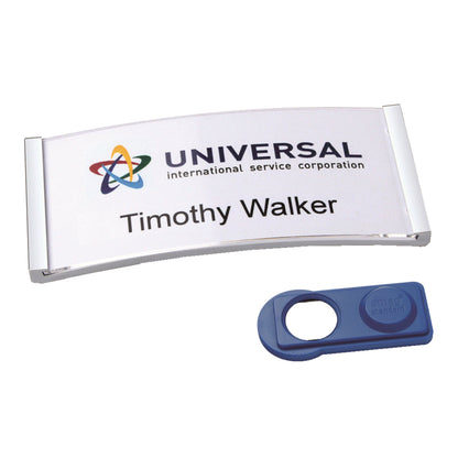 badgepoint® Namensschild polar® classic 65 x 30 mm (B x H) inkl. 1 Bogen (18 Namenskarten) Papier A4 weiß Magnet edelstahl 5 St./Pack.